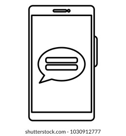 smartphone device with speech bubbles