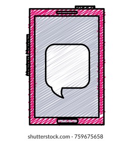 smartphone device with speech bubbles