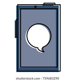 smartphone device with speech bubbles