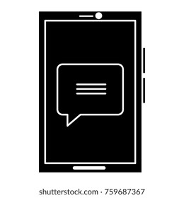 smartphone device with speech bubbles