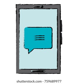 smartphone device with speech bubbles
