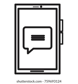 smartphone device with speech bubbles