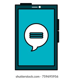 smartphone device with speech bubbles