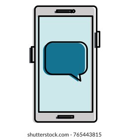 smartphone device with speech bubbles