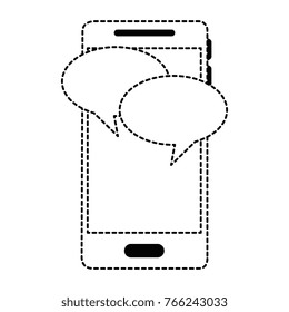 smartphone device with speech bubbles