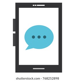 smartphone device with speech bubbles