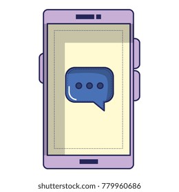 smartphone device with speech bubbles
