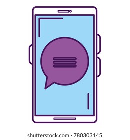 smartphone device with speech bubbles