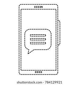 smartphone device with speech bubbles