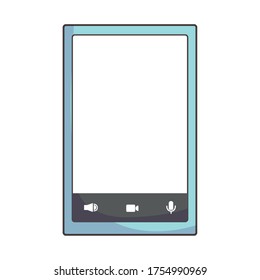 smartphone device technlogy digital isolated icon design vector illustration