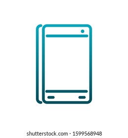 smartphone device technology digital communications vector illustration gradient line