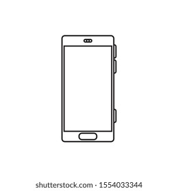 smartphone device technology line style icon vector illustration design