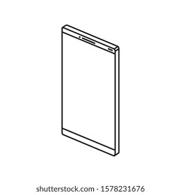 smartphone device technology line style icon vector illustration design