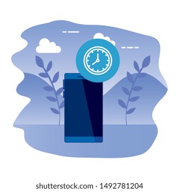 smartphone device with time clock