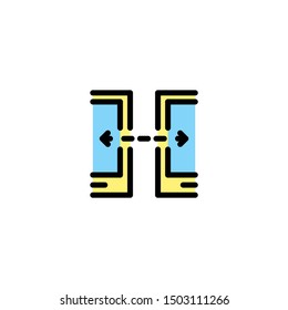 Smartphone, device, transfer, link icon vector. Flat icon illustration 