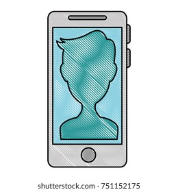 smartphone device with user