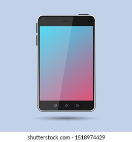 Smartphone device vector design illustration isolated on blue background