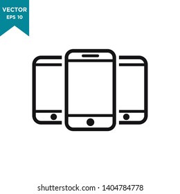 smartphone device vector icon in trendy flat design 