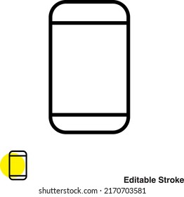 Icono de la línea del vector del dispositivo Smartphone