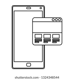 smartphone device with webpage template