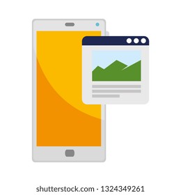 smartphone device with webpage template