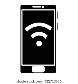 smartphone device with wifi signal