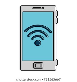 smartphone device with wifi signal