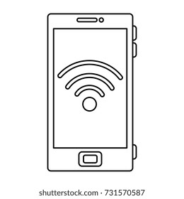 smartphone device with wifi signal