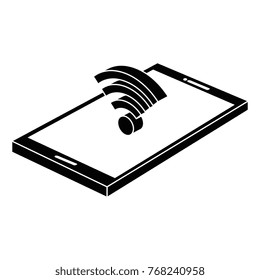 smartphone device with wifi signal