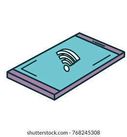 smartphone device with wifi signal