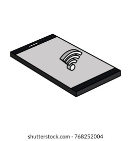 smartphone device with wifi signal