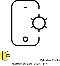 Smartphone Devices Vector Line Icon