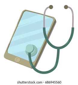 Smartphone diagnostic icon. cartoon illustration of smartphone diagnostic vector icon for web