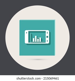 smartphone with diagram.