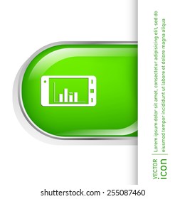 smartphone with diagram.