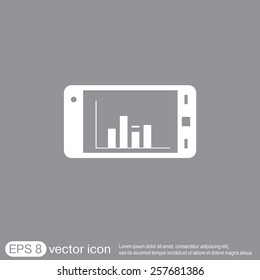 smartphone with diagram.