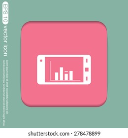 smartphone with diagram.