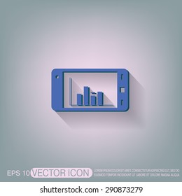 smartphone with diagram.