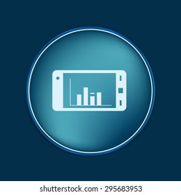 smartphone with diagram.