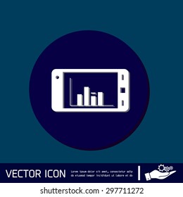 smartphone with diagram.
