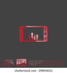 smartphone with diagram.