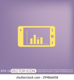 smartphone with diagram.