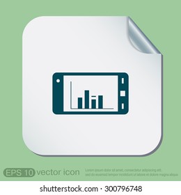 smartphone with diagram.