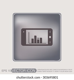 smartphone with diagram.