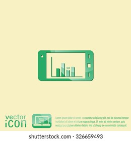 smartphone with diagram.