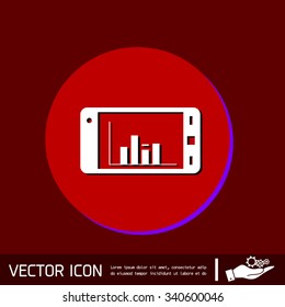 smartphone with diagram.