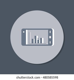smartphone with diagram.