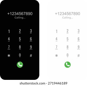Teclado de marcación de smartphone. Símbolos del marcador móvil. Diseño gráfico de almohadilla de Número de teléfono. Interfaz de llamada y signos de diseño de interfaz de usuario. Signo de entrada de Número de teléfono
