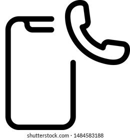 Smartphone with dialer handset receiver logotype layout