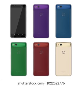 smartphone in different colors